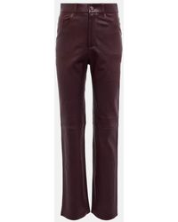 Stouls - Terry High-rise Straight Leather Pants - Lyst