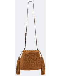 Etro - Clutch Kalispera Small Aus Veloursleder - Lyst