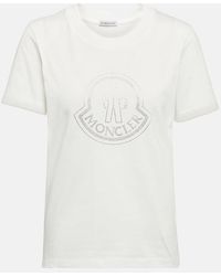Moncler - Camiseta en jersey de algodon con logo - Lyst