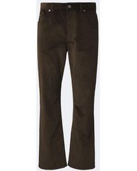 Loewe - Cotton Corduroy Straight Pants - Lyst