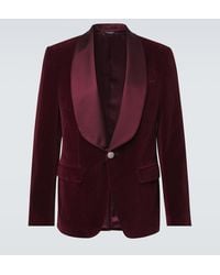 Dolce & Gabbana - Cotton-Blend Velvet Tuxedo Jacket - Lyst