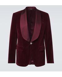 Dolce & Gabbana - Cotton-Blend Velvet Tuxedo Jacket - Lyst