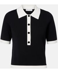 Nina Ricci - Ribbed-Knit Polo Shirt - Lyst
