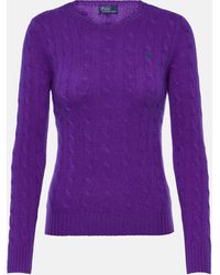 Polo Ralph Lauren - Cable-knit Wool-cashmere Sweater - Lyst