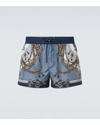 Dolce & Gabbana - Printed Swim Trunks - Lyst