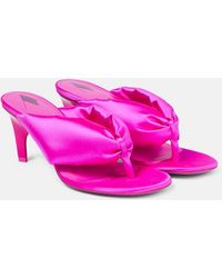 The Attico - Rem Satin Thong Sandals - Lyst