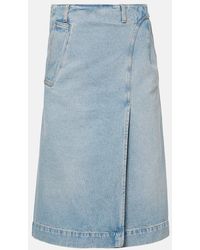 Victoria Beckham - Denim Wrap Skirt - Lyst