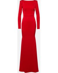 Alex Perry - Gathered Satin Gown - Lyst