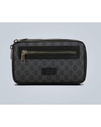 gucci night courrier waist bag gg supreme soft black