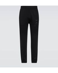 Burberry - Embroidered Cotton Sweatpants - Lyst