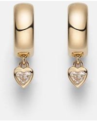 Roxanne First - 14Kt Hoop Earrings With Diamonds - Lyst