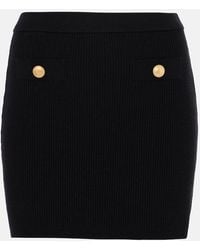 Alessandra Rich - Mini-Jupe En Laine Et Cachemire - Lyst