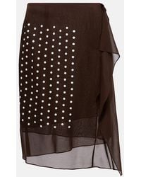 Dries Van Noten - Polka-Dot Silk-Blend Midi Skirt - Lyst