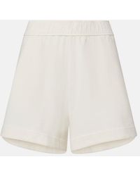 Brunello Cucinelli - High-Rise Cotton Shorts - Lyst