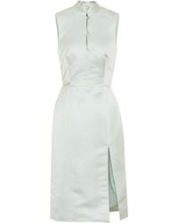 ALEXACHUNG Midikleid aus Satin - Grün