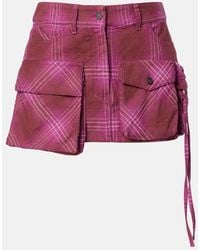 The Attico - Fay Cotton And Wool-Blend Miniskirt - Lyst