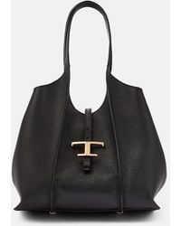 Tod's - Tote T Timeless Small de piel - Lyst