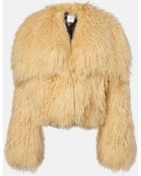 The Attico - Cropped Shearling Jacket - Lyst