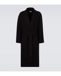 The Row - Abrigo Ferro En Mezcla De Lana - Lyst