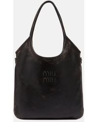 Miu Miu - Ivy Distressed Leather Shoulder Bag - Lyst