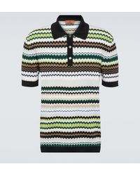 Missoni - Zig Zag Cotton Polo Shirt - Lyst