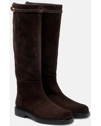 Tod's - Suede Knee-High Boots - Lyst