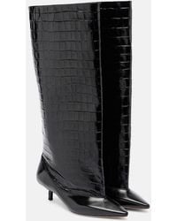 Jacquemus - Tourni Croc-Effect Leather Knee-High Boots - Lyst