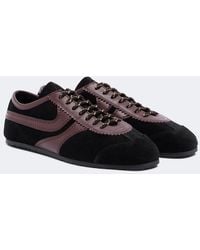 Dries Van Noten - Suede And Leather Sneakers - Lyst