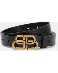 Balenciaga - Slim Leather Belt - Lyst