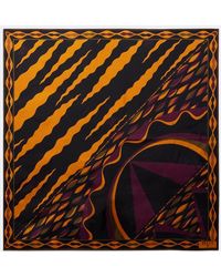 PUCCI - Fiamme And Nawaho Silk Twill Scarf - Lyst