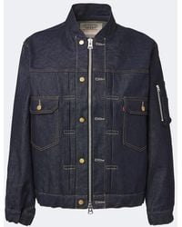 Sacai - Denim Bomber Jacket - Lyst