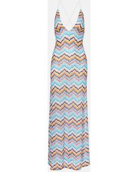 Missoni - Zigzag Halterneck Maxi Dress - Lyst