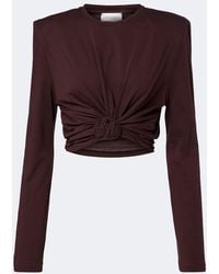 Magda Butrym - Cotton-Blend Jersey Crop Top - Lyst