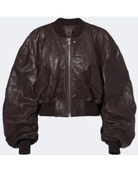Rick Owens - Secchia Leather Bomber Jacket - Lyst
