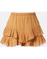Isabel Marant - Jocadia Broderie Anglaise Cotton Shorts - Lyst