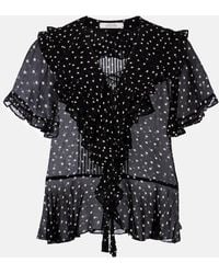 Dorothee Schumacher - Dancing Dots Polka-Dot Georgette Blouse - Lyst