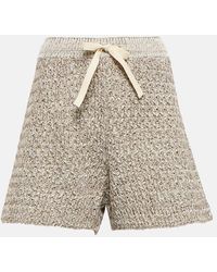 Jil Sander - Shorts in misto cotone a maglie larghe - Lyst