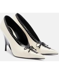McQueen - Koko Leather Wedge Pumps - Lyst