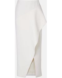 KHAITE - Jaia Wool Midi Skirt - Lyst