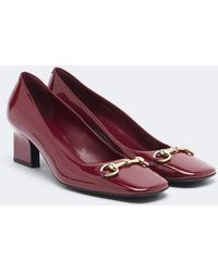Gucci - Signora Horsebit Patent Leather Pumps - Lyst