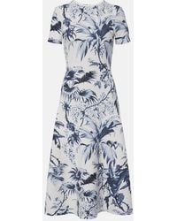 Oscar de la Renta - Printed Cocktail Dress - Lyst