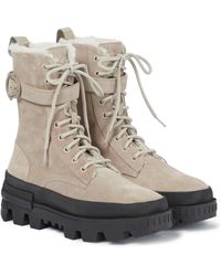 Moncler Gummi Ankle Boots Ginette aus Gummi in Schwarz - Lyst