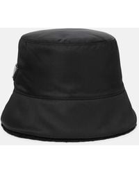 Prada - Re-Nylon Shearling-Lined Bucket Hat - Lyst