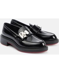 Christian Louboutin - Mocassins En Cuir Glacé À Ornements Urban Moc Lock - Lyst