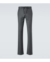 Canali - Wool Straight Pants - Lyst
