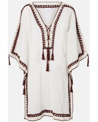 Anna Kosturova - Caftan De Algodon Con Croche - Lyst