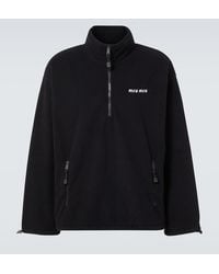 Miu Miu - Jersey De Forro Polar Con Cremallera - Lyst