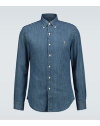 Polo Ralph Lauren Slim-fit Denim Shirt - Blue