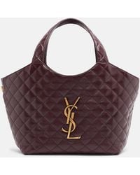 Saint Laurent - Icare Medium Quilted Leather Shopper - Lyst