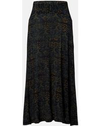 Ulla Johnson - Paola Printed Jersey Maxi Skirt - Lyst